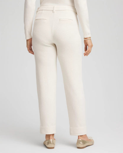 Chico's Matelassé Slim Tapered Ankle Pants