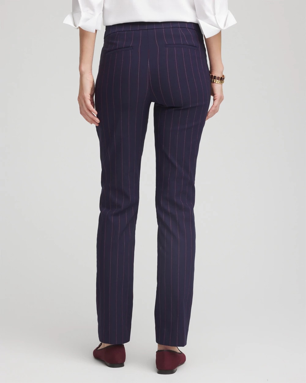 Chico's Shadow Stripe Brigitte™ Slim Pull-On Pants