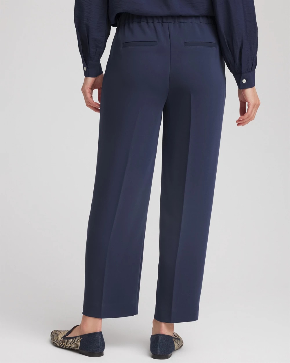 Chico's Stretch Crepe Tapered Ankle Pants