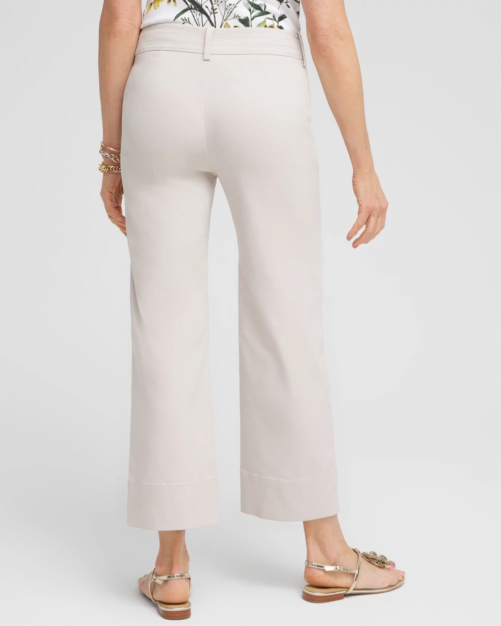 Chico's Trapunto Straight Leg Cropped Pants