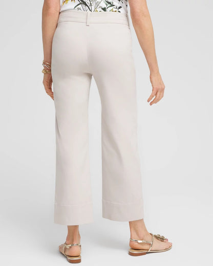 Chico's Trapunto Straight Leg Cropped Pants