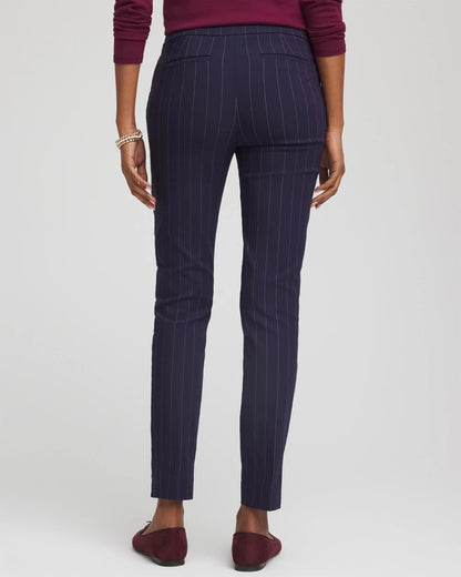 Chico's Pinstriped Brigitte™ Slim Pull-On Ankle Pants