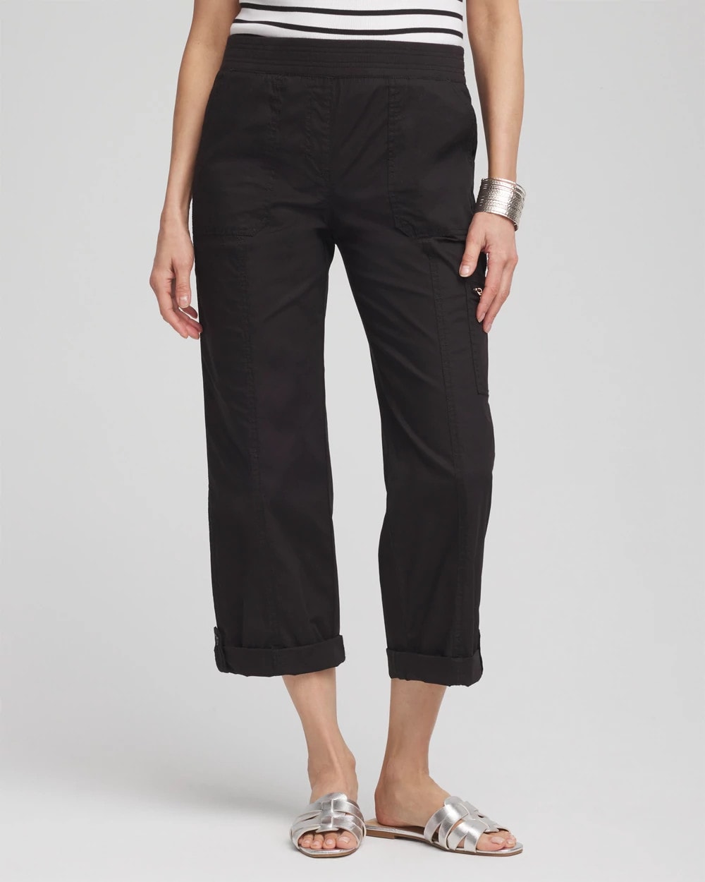 Chico's Poplin Cropped Pants