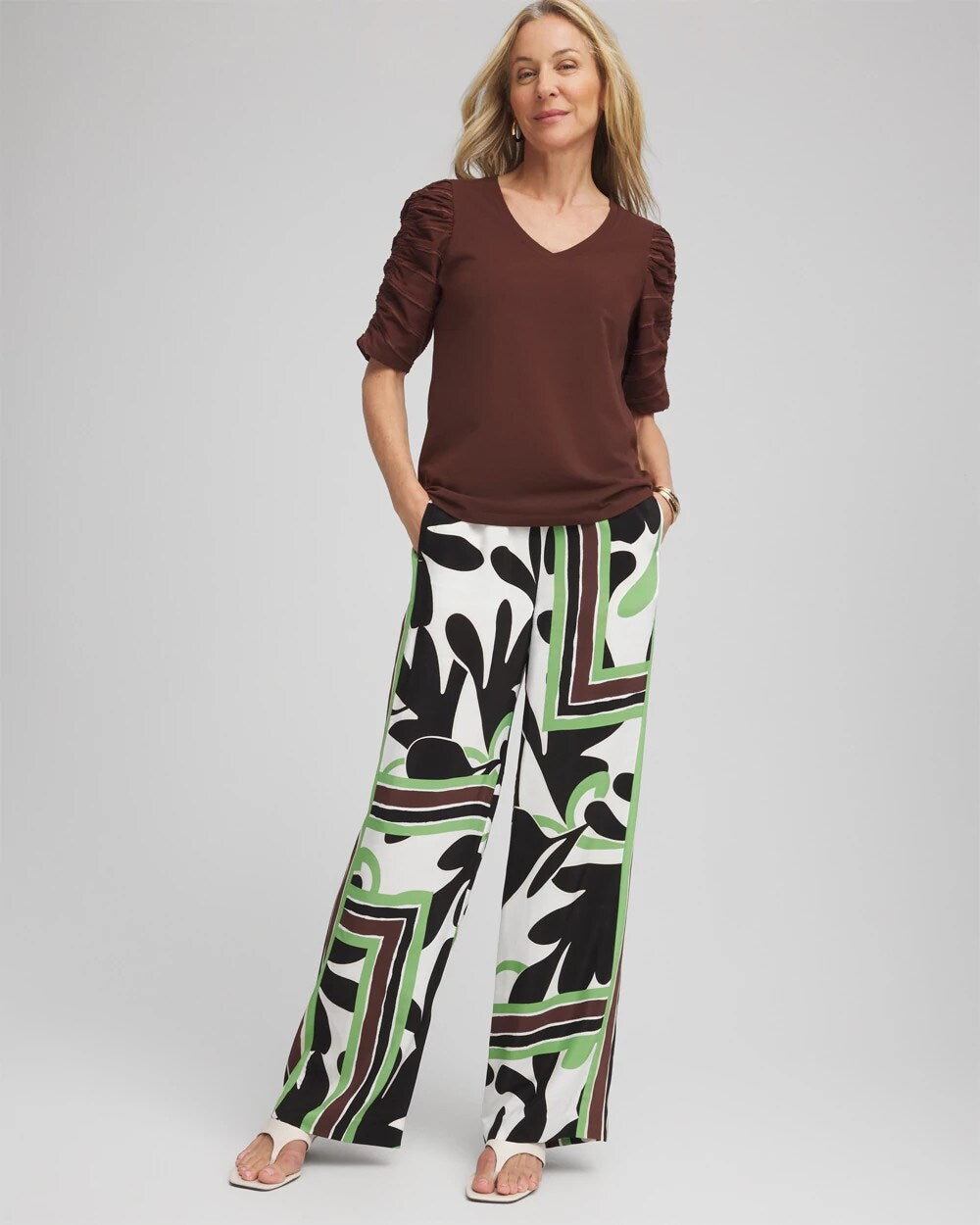 Chico's Printed Silky Soft Pants