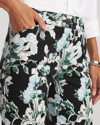 Chico's Floral Emme Straight Ankle Pants