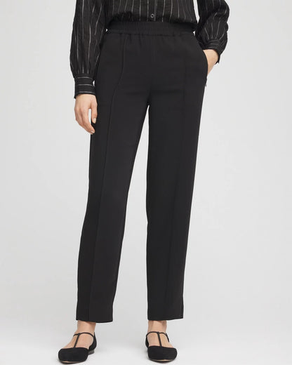 Chico's Crepe Side-Zip Tapered Ankle Pants