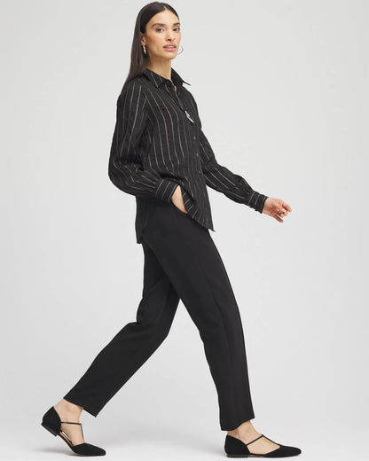 Chico's Crepe Side-Zip Tapered Ankle Pants