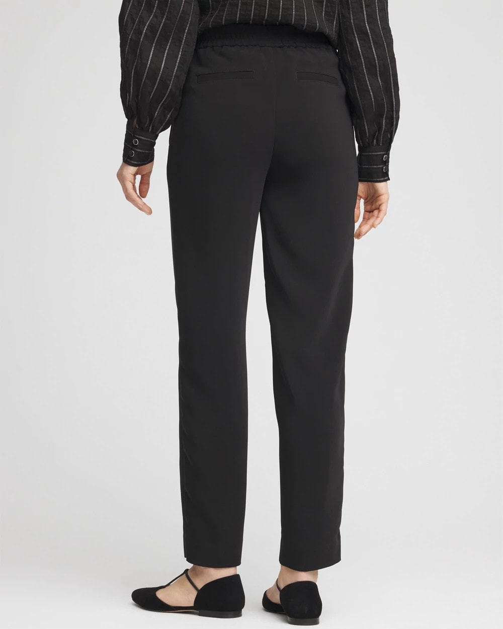 Chico's Crepe Side-Zip Tapered Ankle Pants