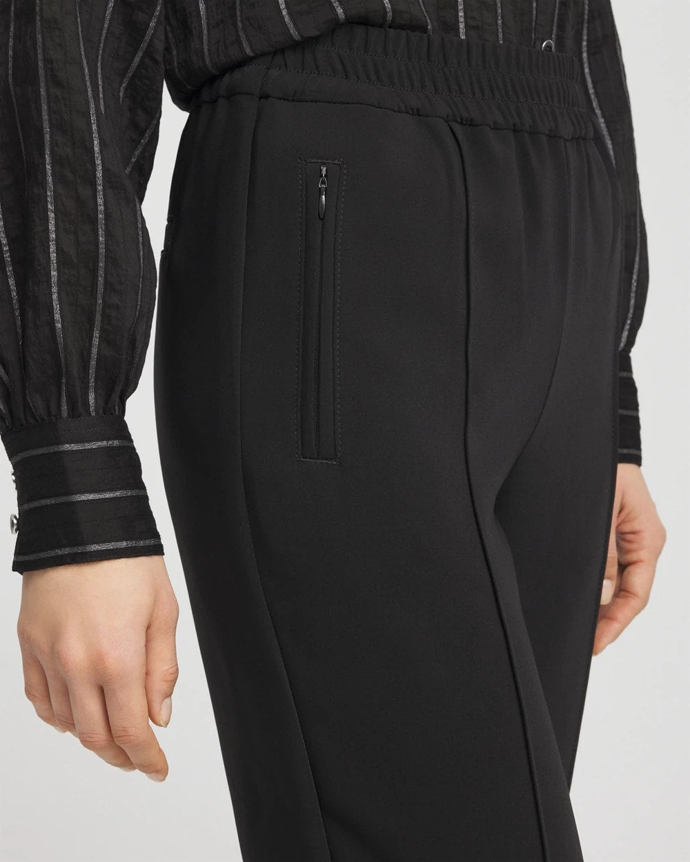 Chico's Crepe Side-Zip Tapered Ankle Pants