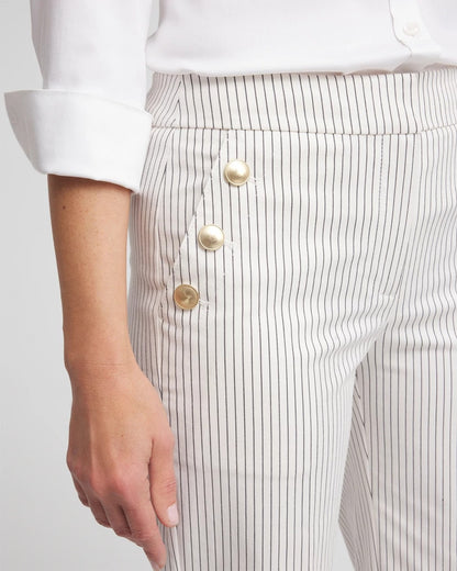 Chico's Emme Striped Sailor Straight Crops