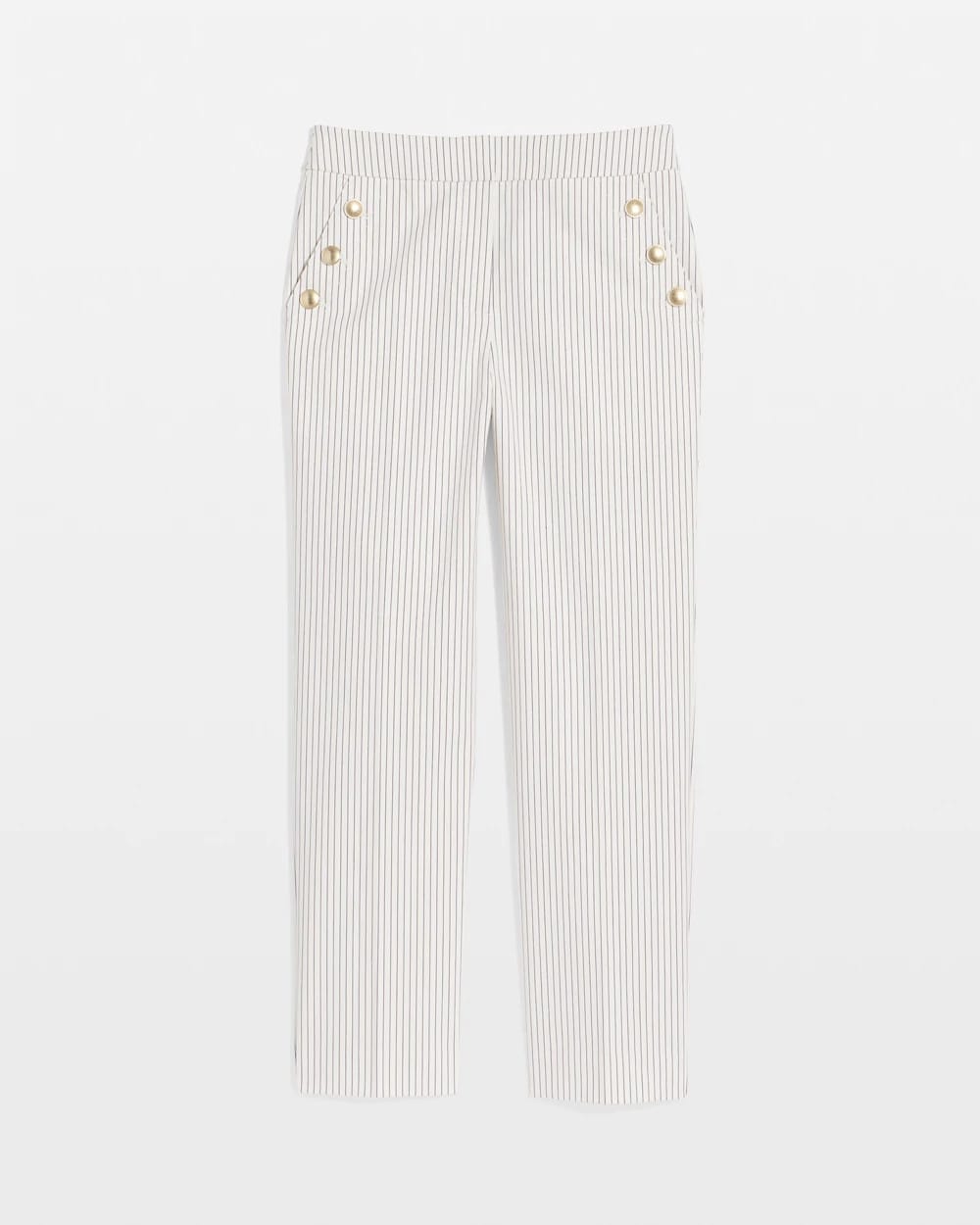 Chico's Emme Striped Sailor Straight Crops