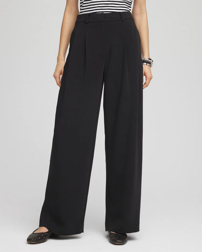 Chico's Crepe Pleated Relaxed Pants