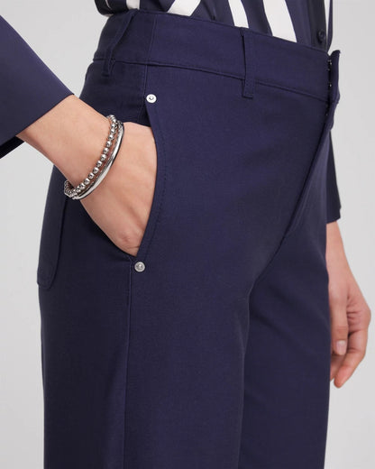 Chico's Cotton Straight-Leg Trousers