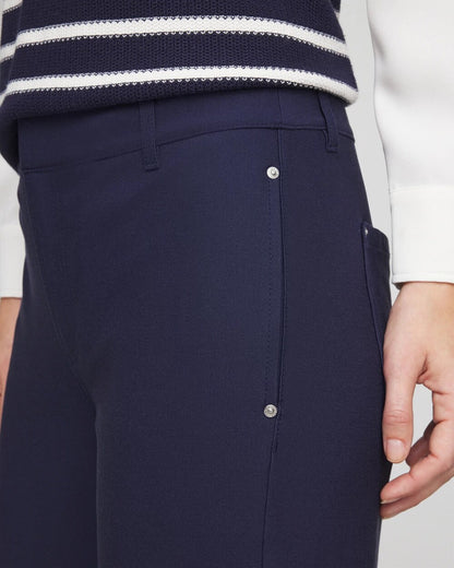Chico's Cotton Straight Ankle Trousers