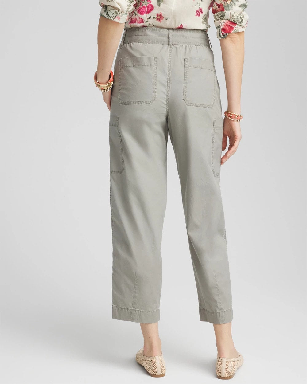 Chico's Poplin Pull-On Tapered-Leg Cropped Pants