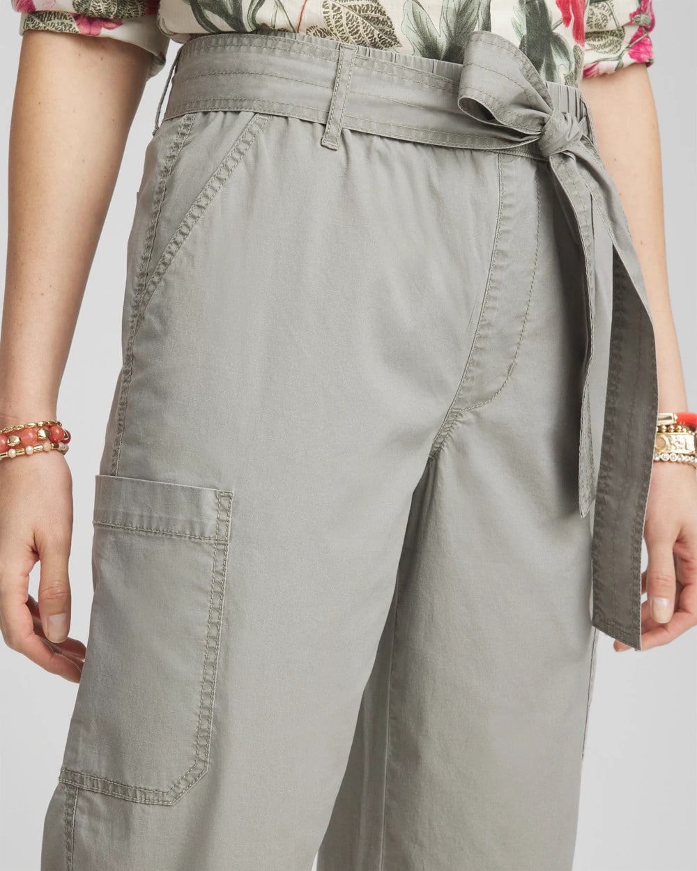 Chico's Poplin Pull-On Tapered-Leg Cropped Pants