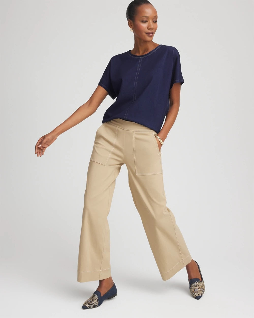 Chico's Brigitte™ Utility Wide-Leg Cropped Pants