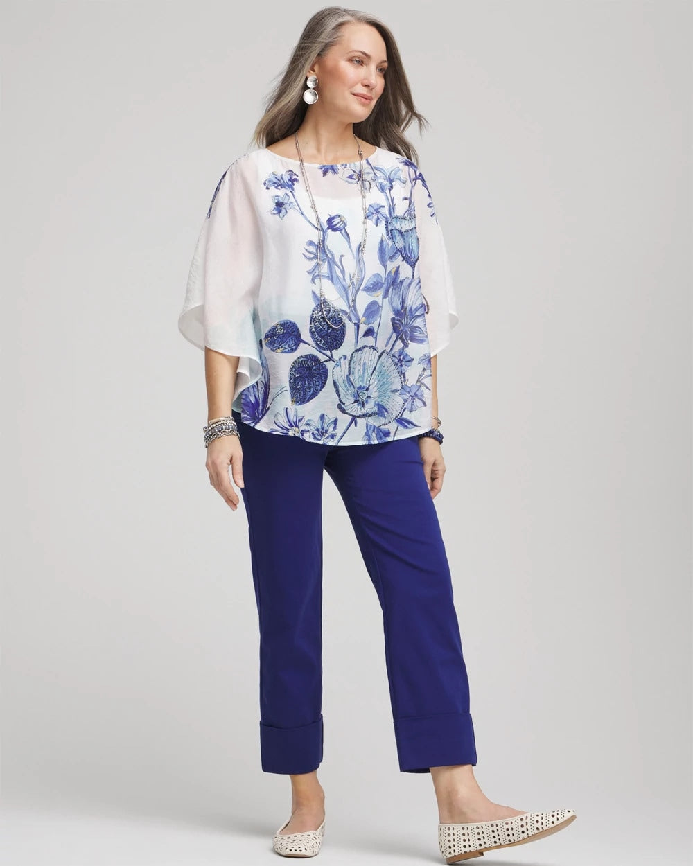 Chico's Stretch Sateen Cropped Pants