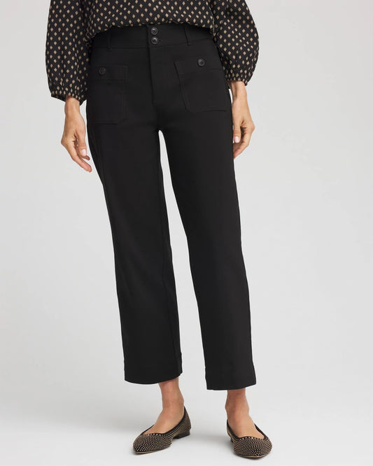 Chico's Emme Four Pocket Straight Cropped Pants
