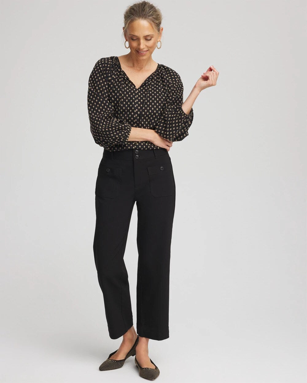 Chico's Emme Four Pocket Straight Cropped Pants