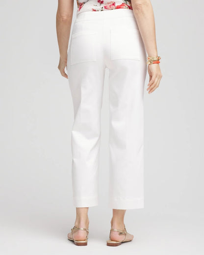 Chico's Sateen Cutout Cropped Pants