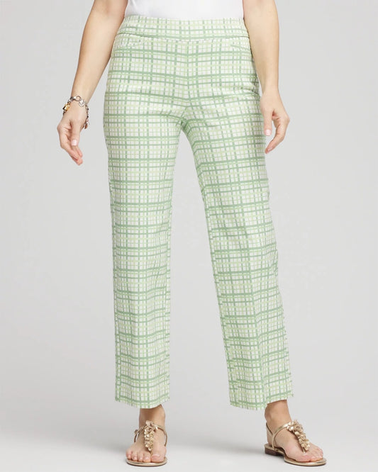 Chico's Brigitte™ Wide Leg Plaid Cropped Pants