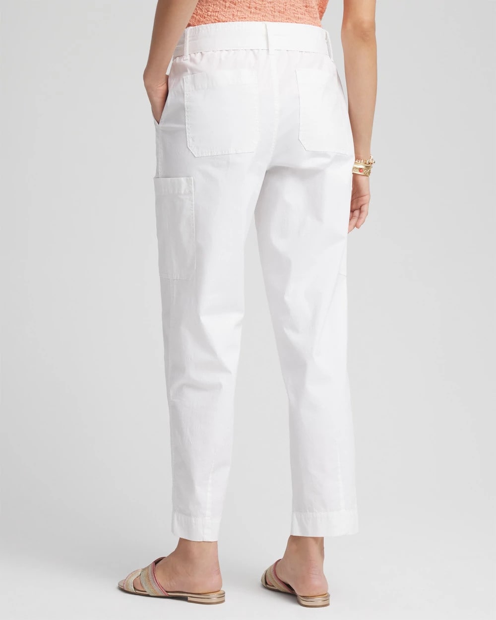 Chico's Poplin Pull-On Tapered-Leg Cropped Pants