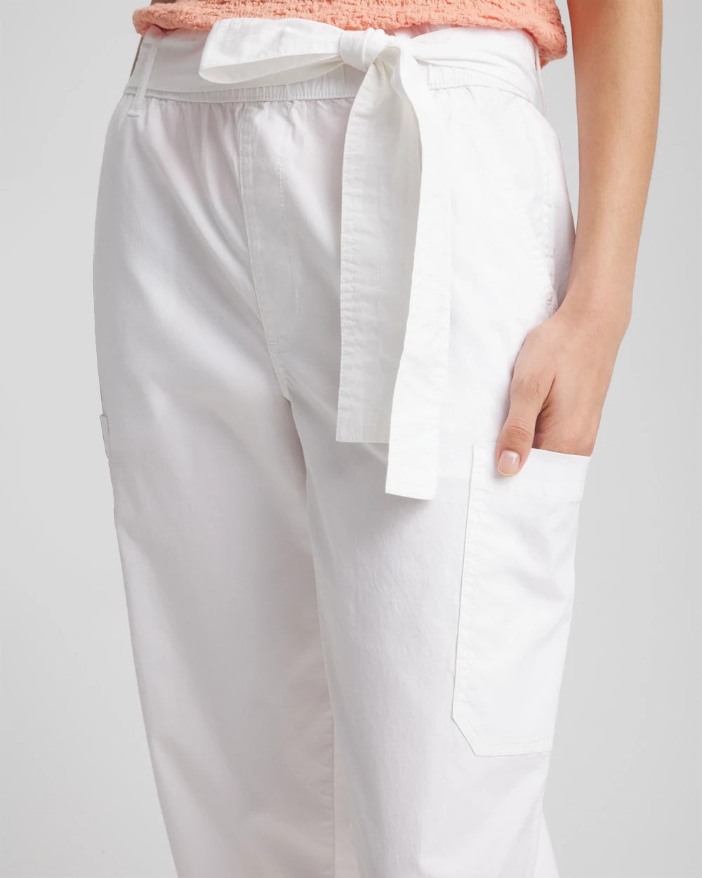 Chico's Poplin Pull-On Tapered-Leg Cropped Pants