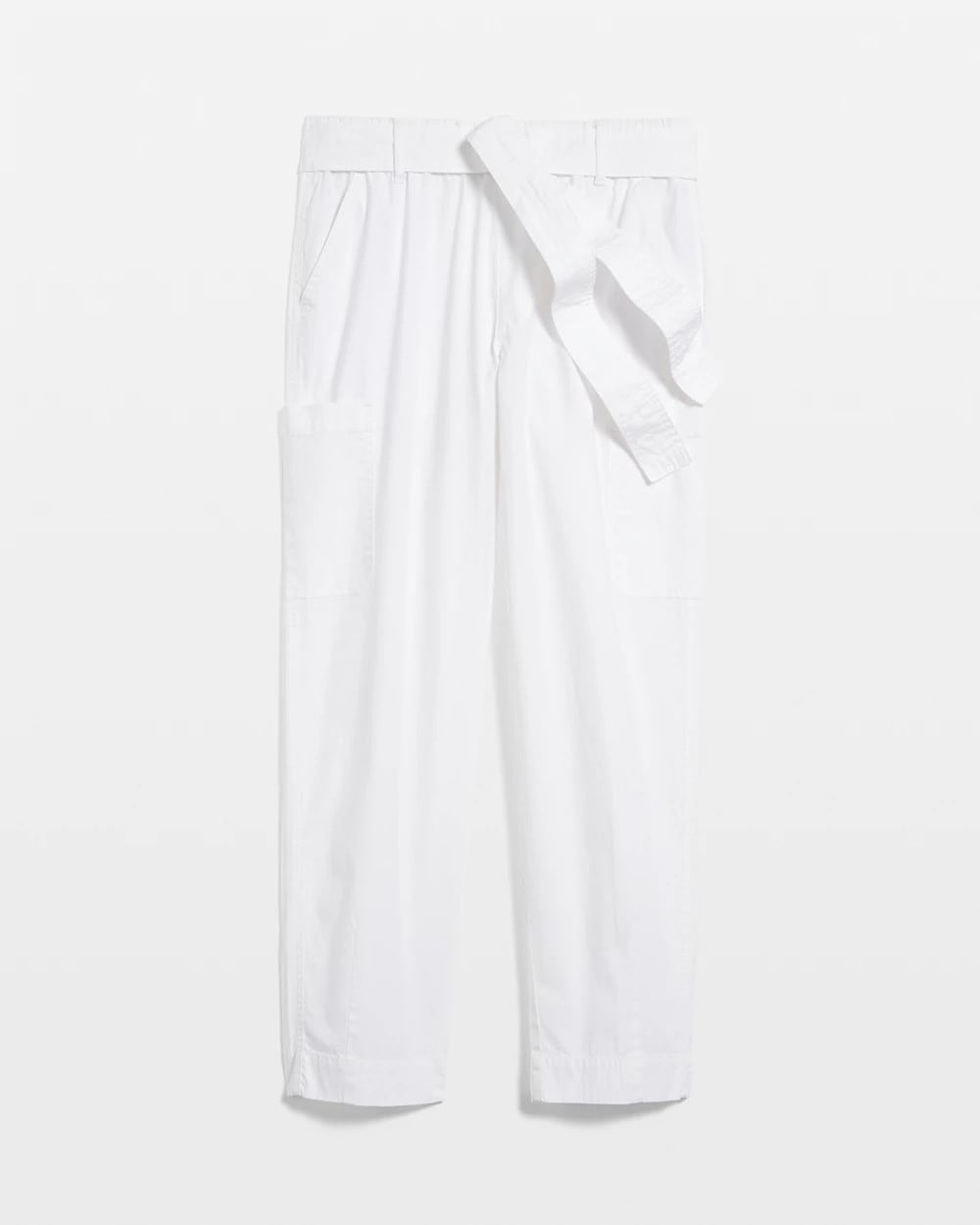 Chico's Poplin Pull-On Tapered-Leg Cropped Pants