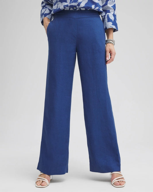 Chico's Linen Trouser Flare Pants