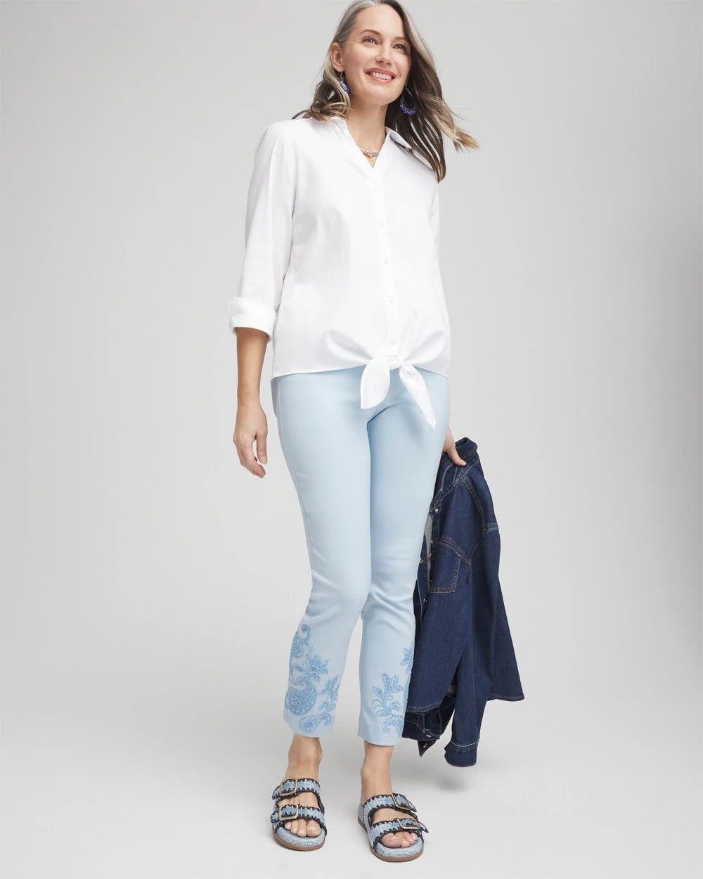 Chico's Brigitte™ Embroidered Ankle Pants