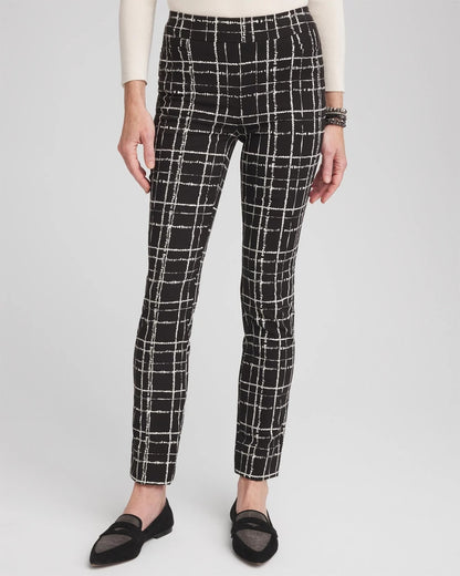 Chico's Brigitte Plaid Slim Ankle Pants