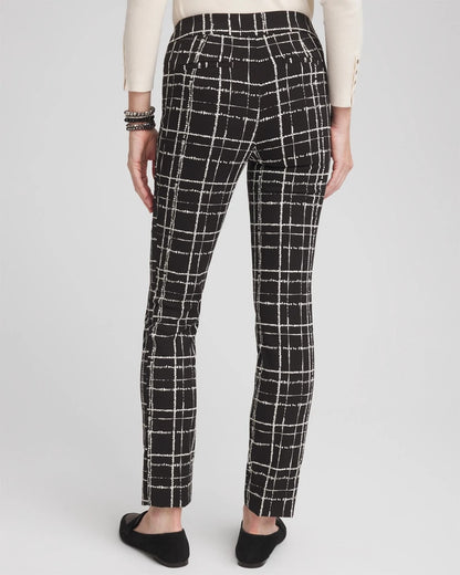 Chico's Brigitte Plaid Slim Ankle Pants