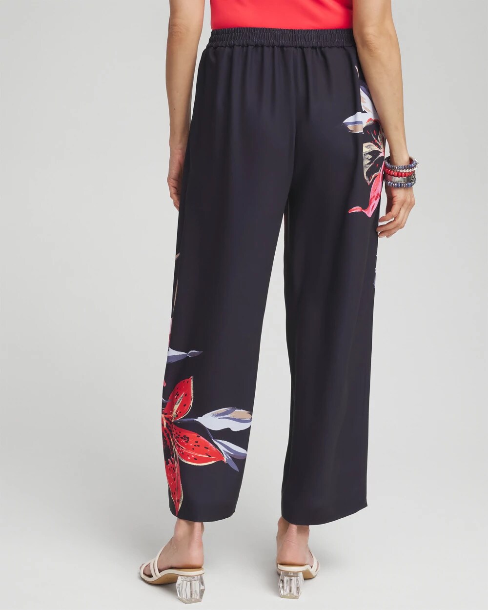 Chico's Floral Print Soft Cropped Pants