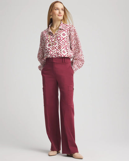 Chico's Sateen Cargo Pants