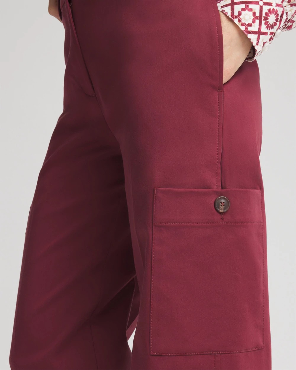 Chico's Sateen Cargo Pants