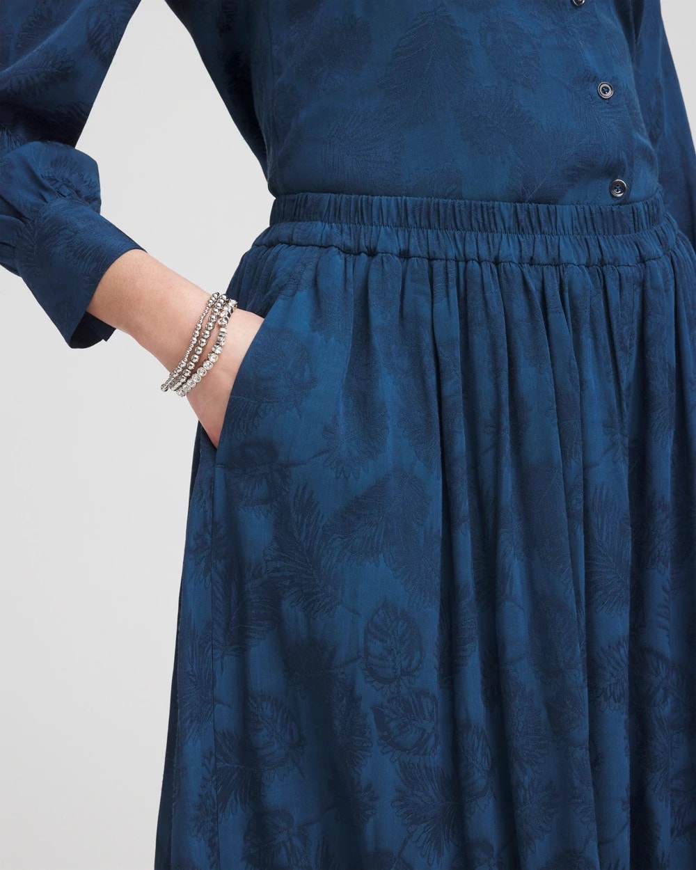 Chico's Jacquard Culotte Wide-Leg Pants