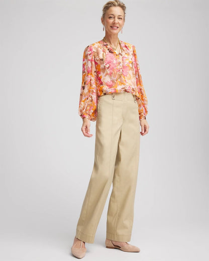 Chico's Utility Twill Straight Leg Pants
