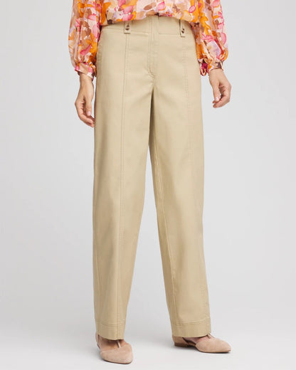 Chico's Utility Twill Straight Leg Pants