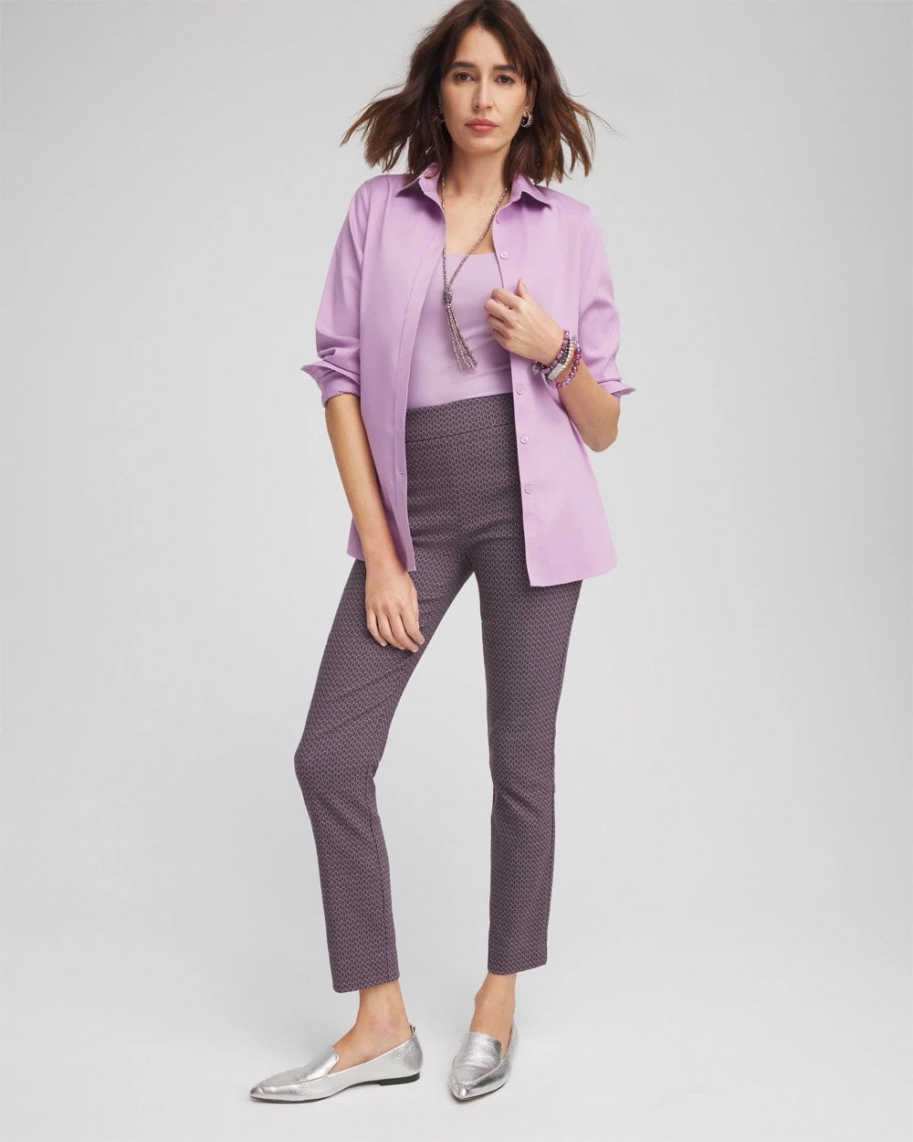 Chico's Brigitte Geo Slim Ankle Pants