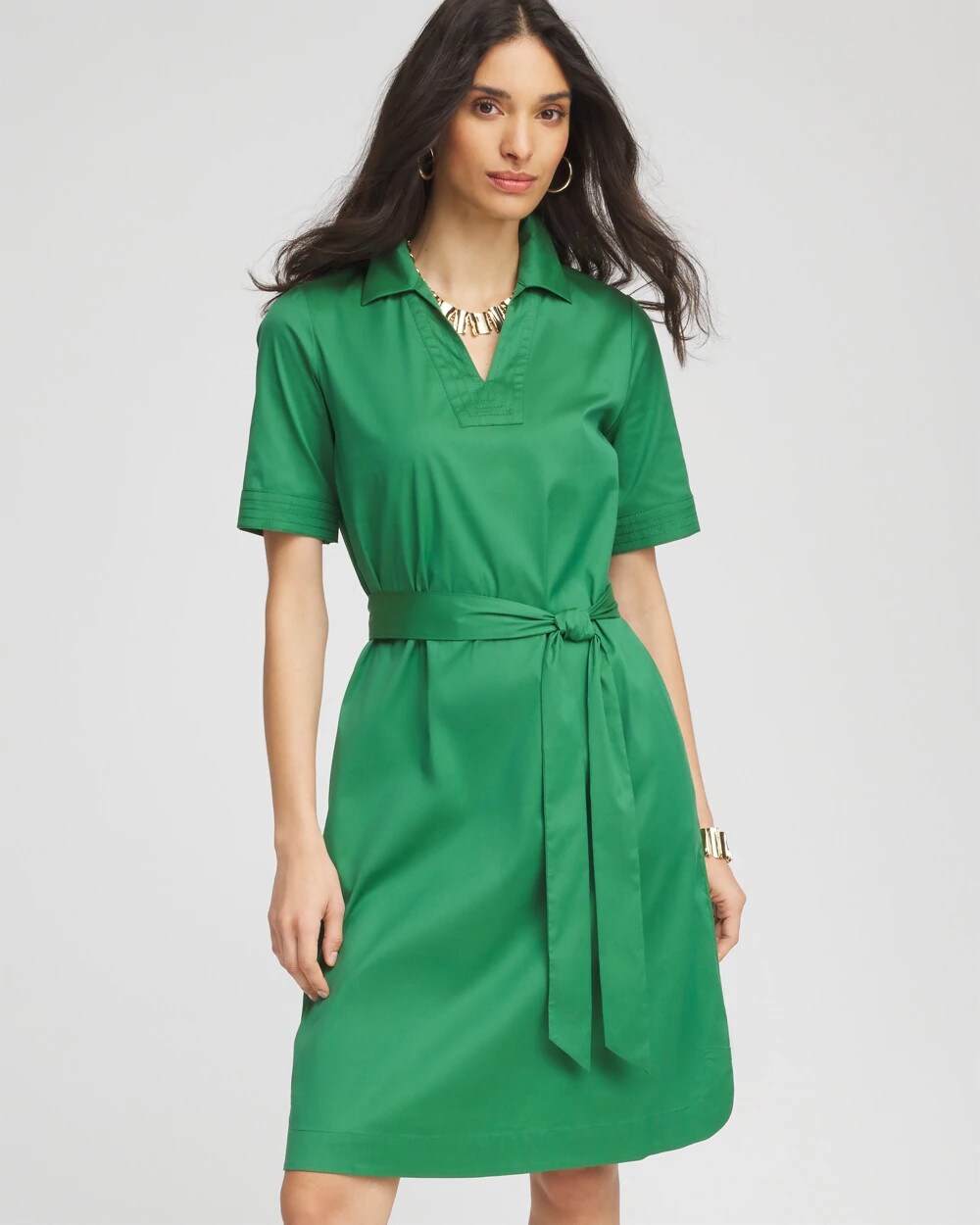 Chico's Shirttail Hem Popover Dress
