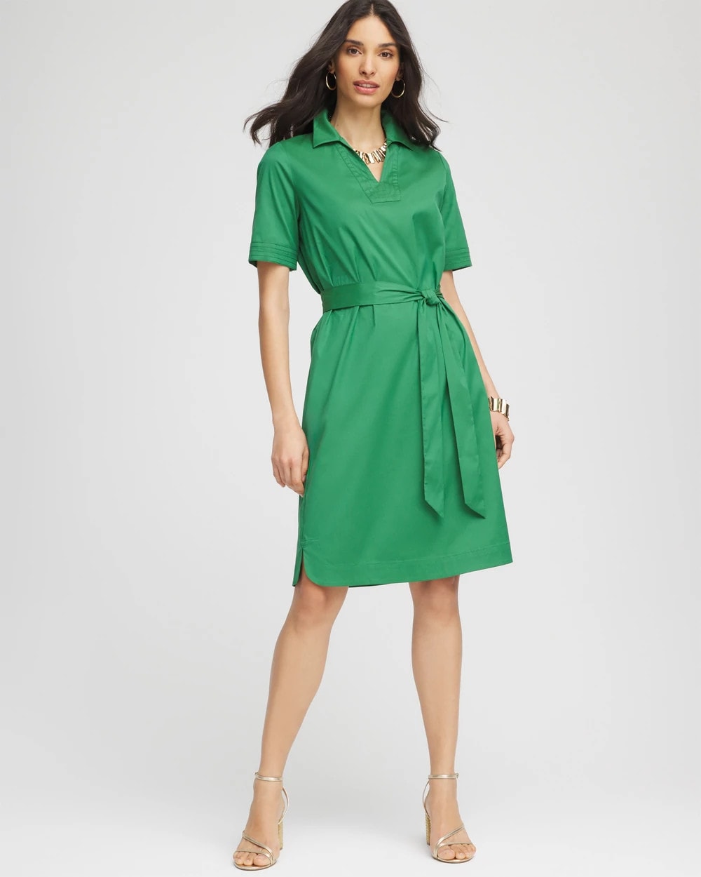 Chico's Shirttail Hem Popover Dress