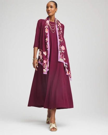 Chico's Seamed Crepe Maxi Dress