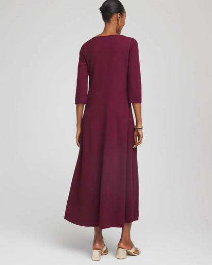 Chico's Seamed Crepe Maxi Dress