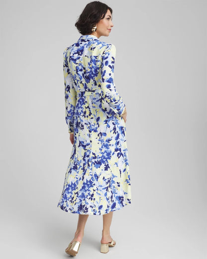Chico's Floral Midi Shirtdress