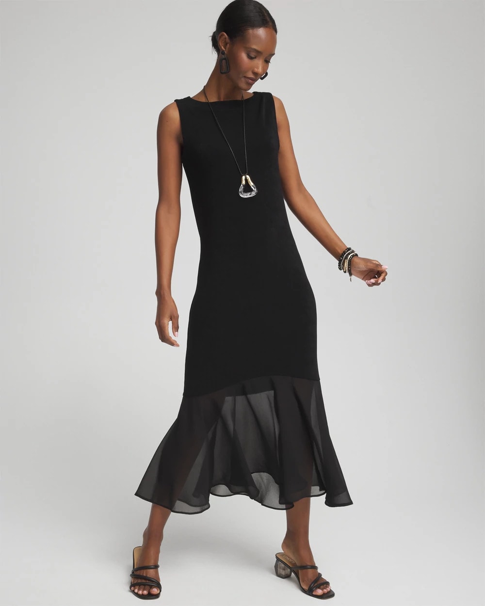 Chico's Travelers™ Chiffon Hem Dress