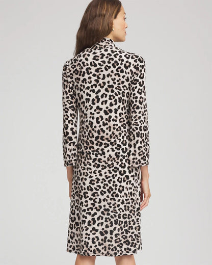 Chico's Travelers™ Animal-Print Mockneck Midi Dress