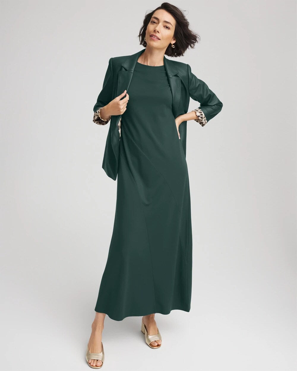 Chico's Dolman-Sleeve Ponte  Maxi Dress