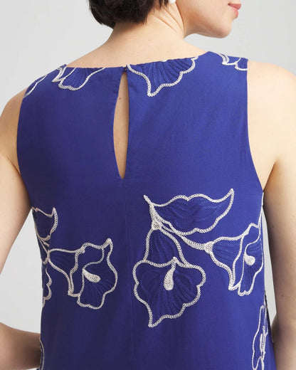 Chico's Embroidered Sleeveless Maxi Dress
