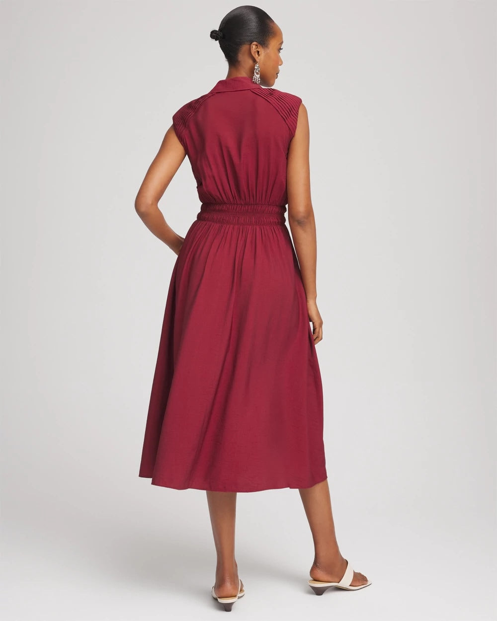 Chico's Smocked-Waist Shirtdress